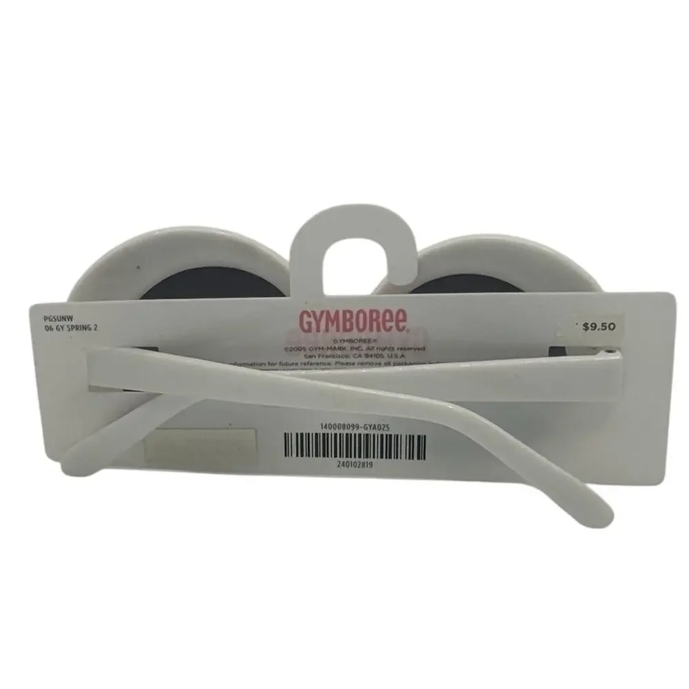 Gymboree Tea Garden Sunglasses Floral White Round Kids Toddler UV Protection NWT